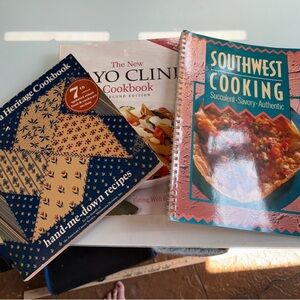 Vintage Cookbook Lot (3) – Minnesota Heritage, Southwest Cooking,‎ Mayo Clinic